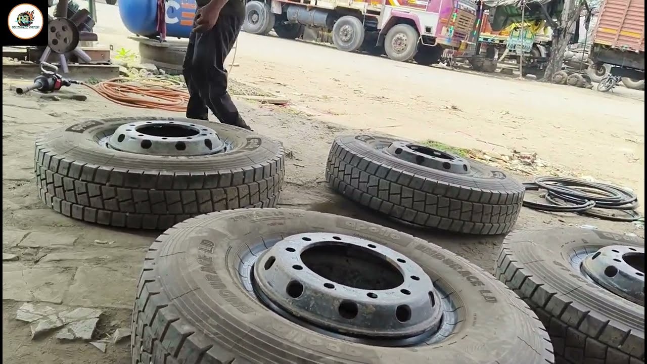 ट्रक के टायर में कैसे  फिटिंग की जाती है#automobile #truckaccessories #trending #funny