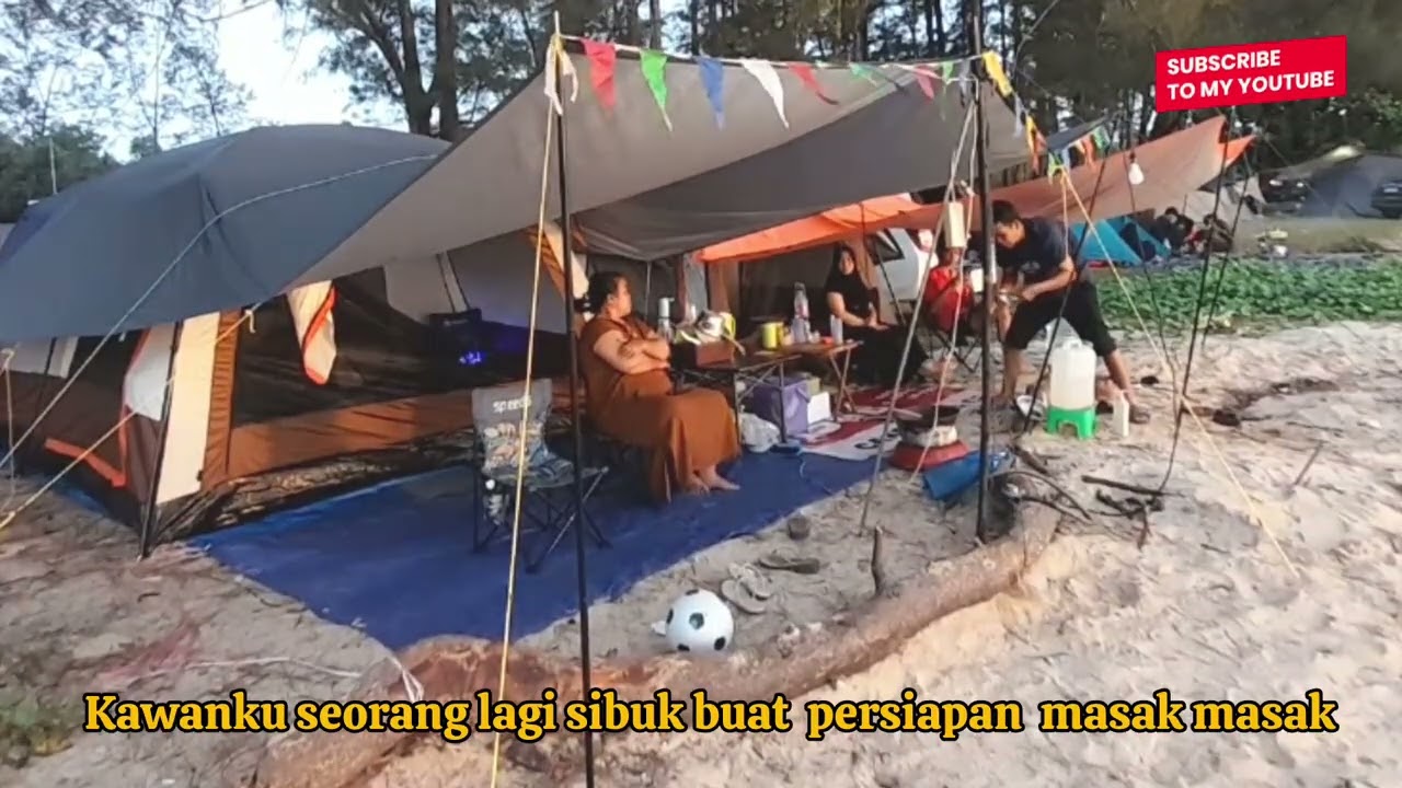 Camping pantai tanah Merah semboja 