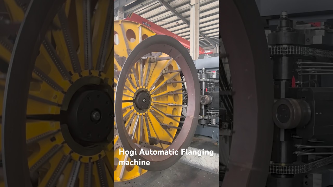 Hogi Automatic Flanging machine for large diameter fan flange forming machine #flangingmachine
