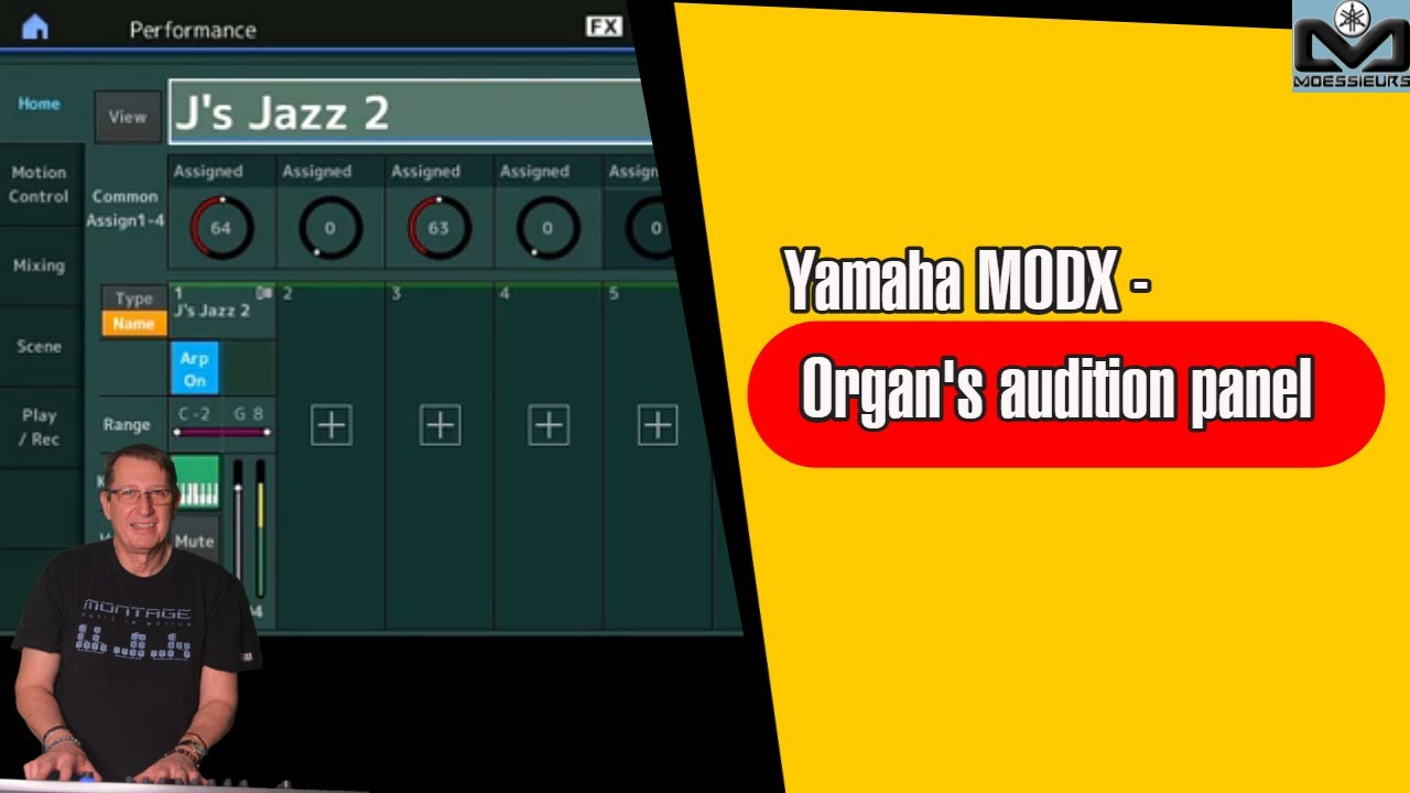Yamaha MODX - Organ's audition panel