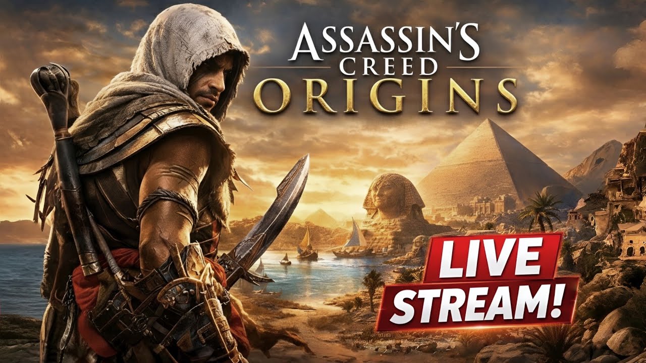 LIVE NOW ⚔️ Assassin’s Creed Origins | Stealth, Combat & Ancient Egypt Exploration 🏺