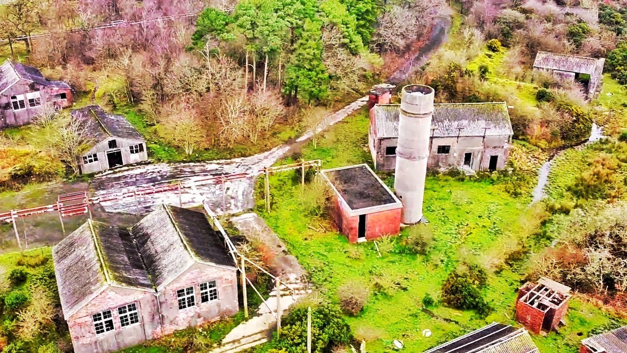 Abandoned Royal Naval armament storage facility. Broughton Moor RNAD. Fly over