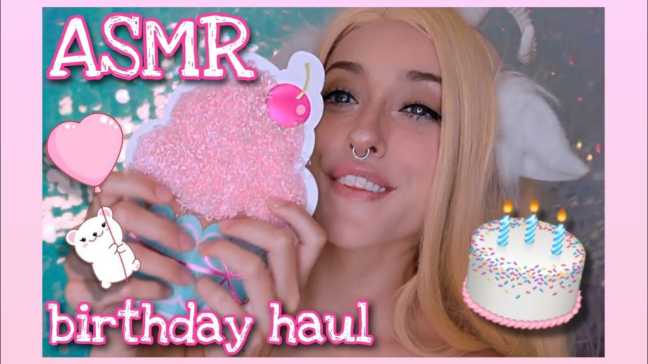 ASMR 🎉 Birthday Haul! Tapping & Scratching