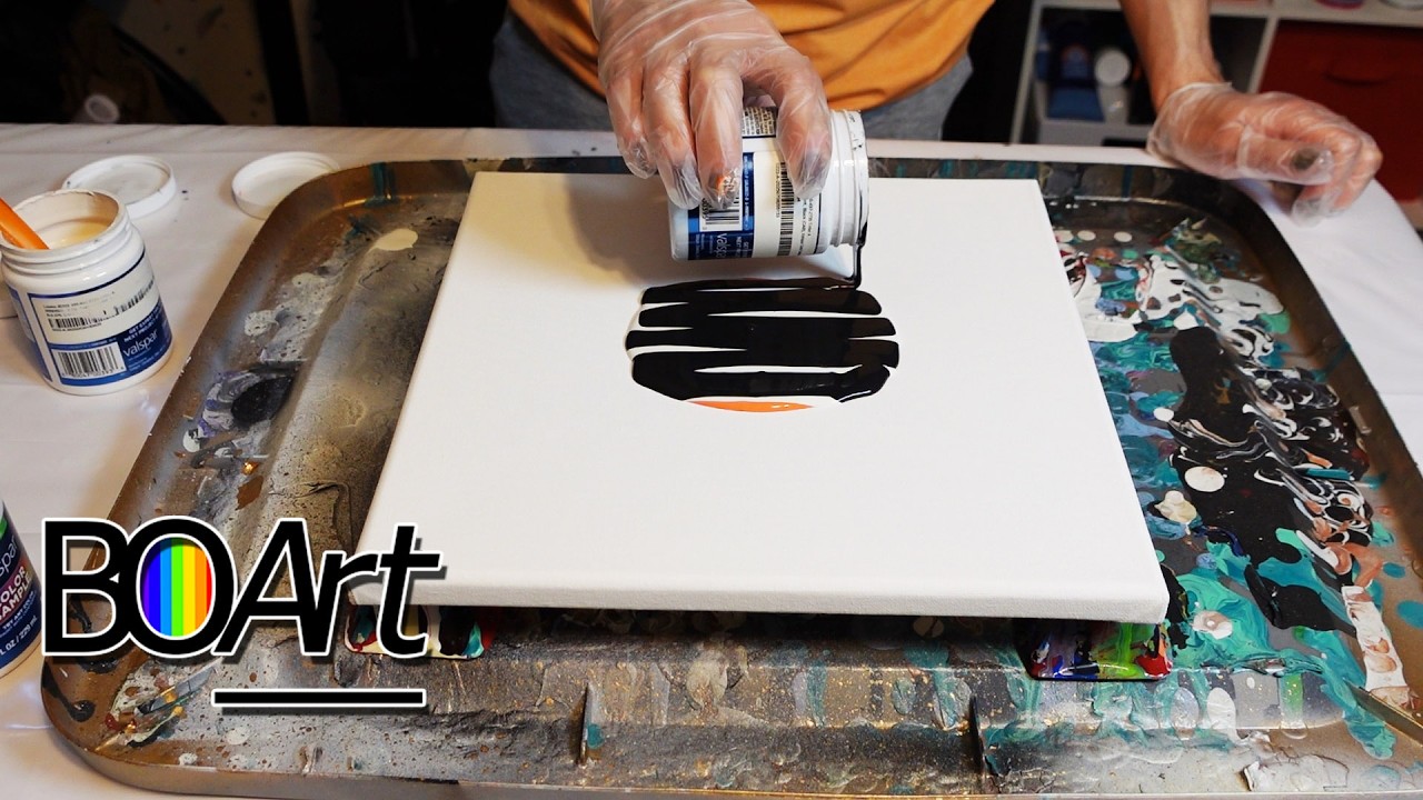 Acrylic Pouring with House Paint? - Experimenting Again!