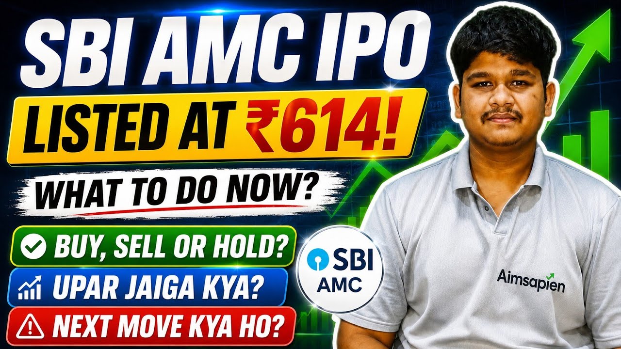 SBI AMC ltd IPO listed only at ₹614 ab kya kare? | Aimsapien 