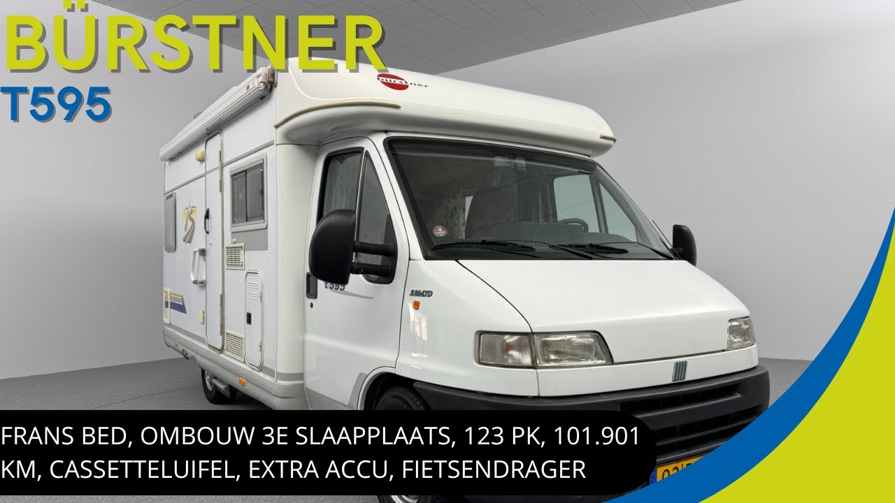 B&uuml;rstner T595 2001 | NETTE EN COMFORTABELE HALF INTEGRAAL CAMPER MET VERSCHEIDENE LUXE OPTIES!