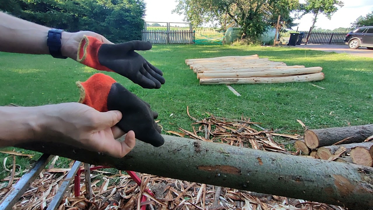 Rundstämme /Rundholz schälen- eine einfache und schnelle Methode DIY.   #DeGoornsnacker