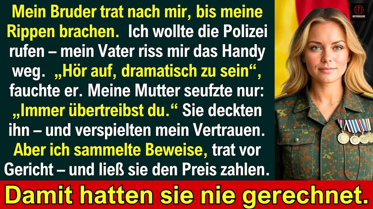 Mein Bruder schlug mich, mein Vater sagte： „Du übertreibst“ – Ich ließ sie den Preis zahlen...