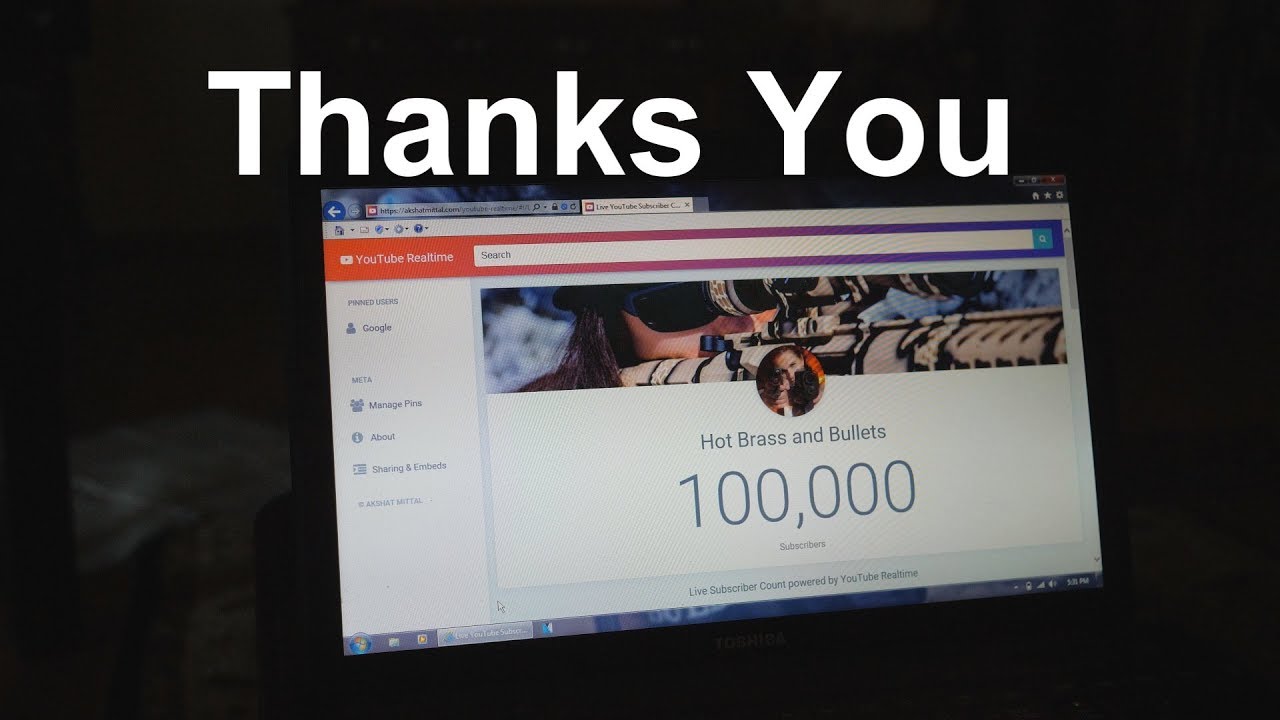 Share in our excitement as Hot Brass and Bullets reaches 100,000 subscribers