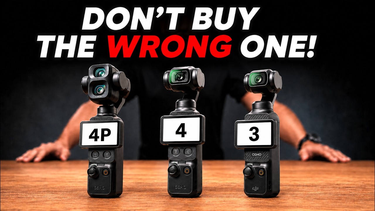 DJI Pocket 4 Pro против Pocket 4 против Pocket 3