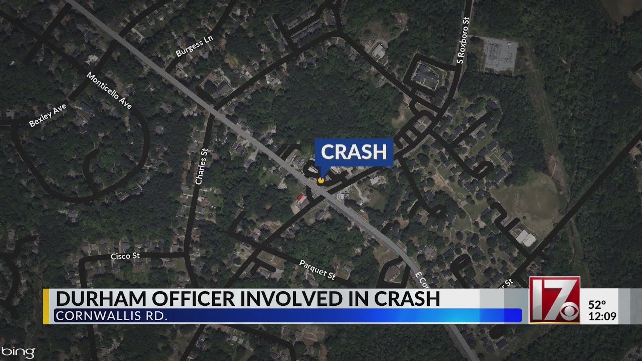Durham officer involved in crash
