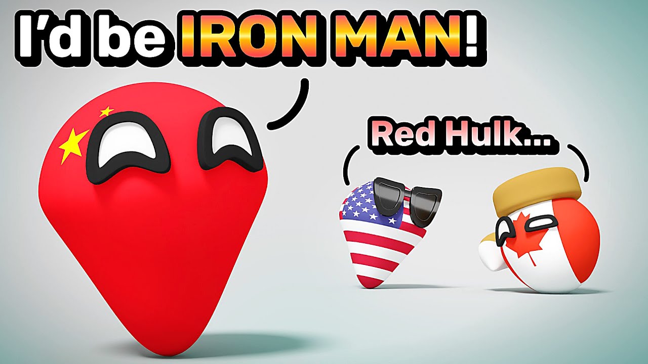 IF COUNTRIES WERE SUPERHEROES | Countryballs Animation