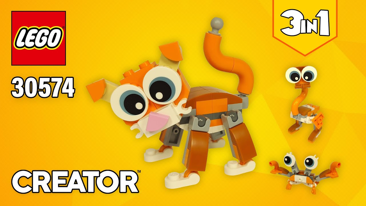 LEGO&reg; Creator 3in1 Cat [30574](55 pcs) Crab & Ostrich Building Instructions | Top Brick Builder