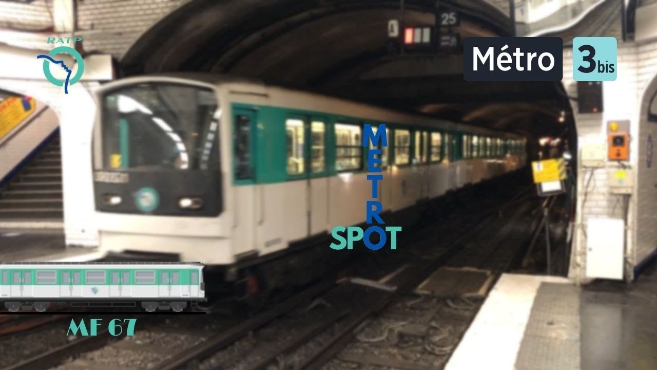 RATP Metro 3 bis, spot sur le M67 en action.