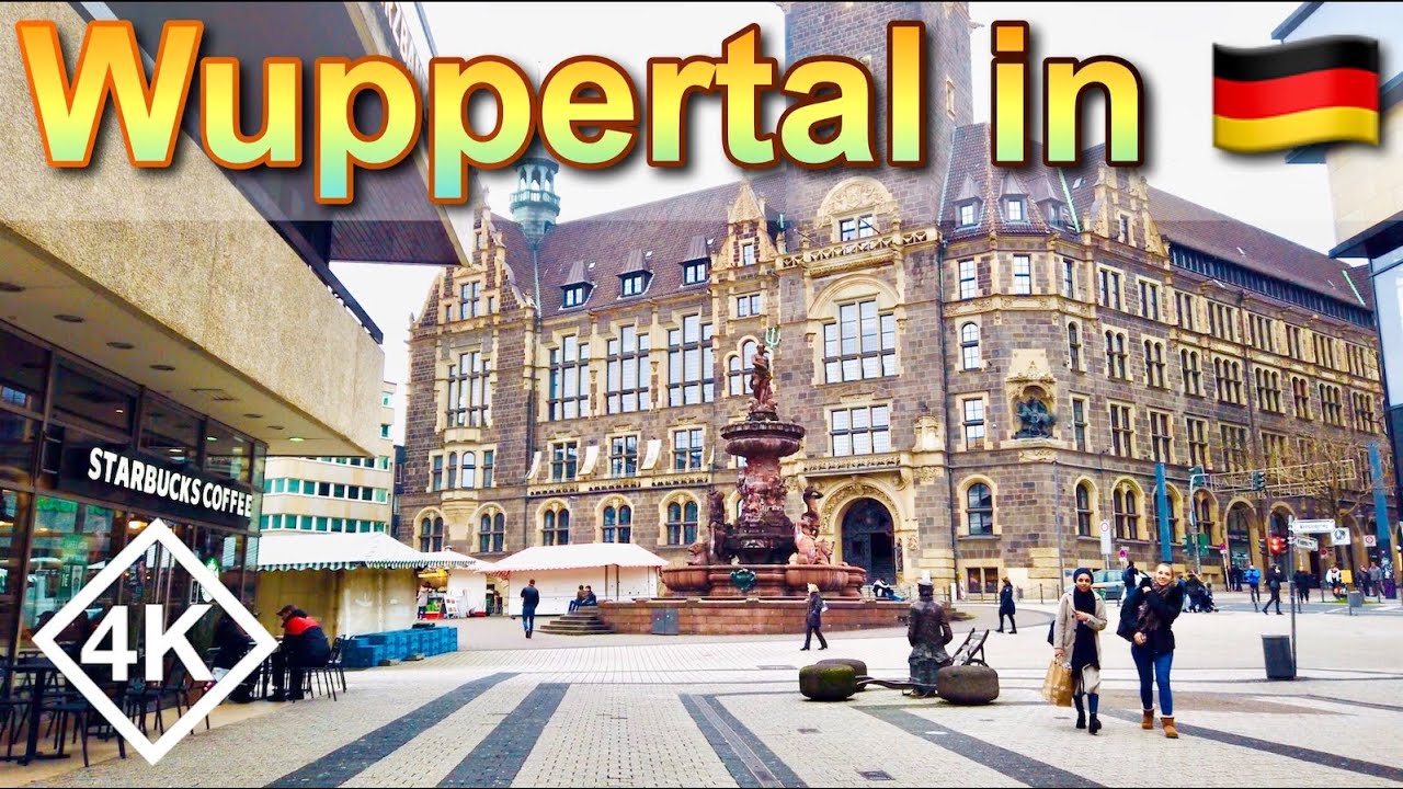 [4K] Walking through Western Germany - Wuppertal City Tour on a Cloudy Day