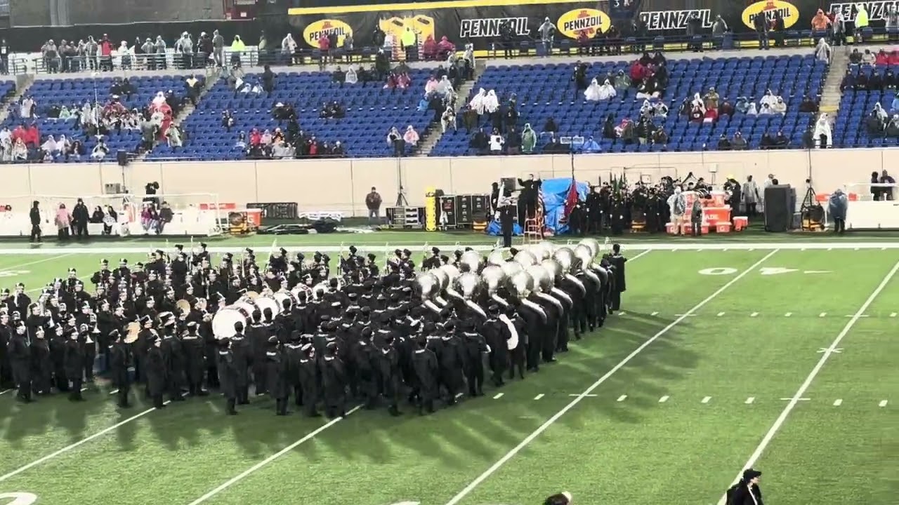 01-02-26 Liberty Bowl Navy vs Cincinnati. The University of Cincinnati Bearcat Band perform pregame