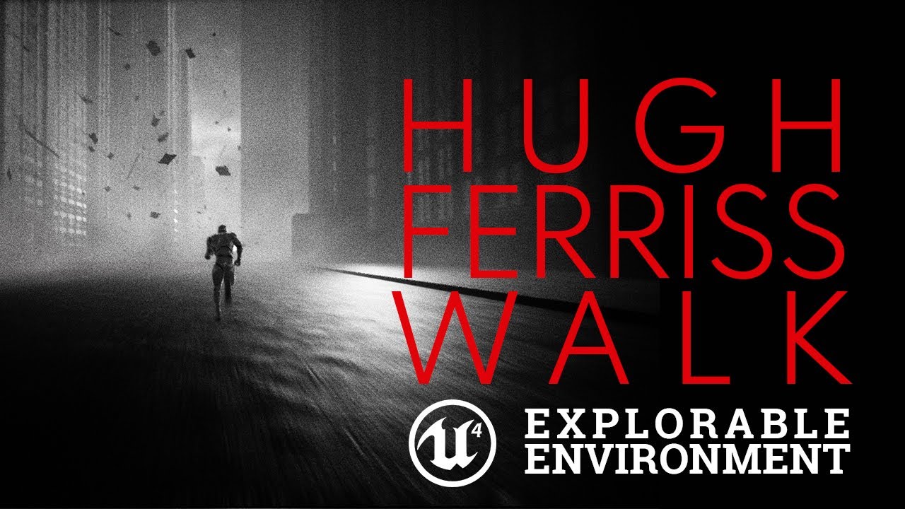 Hugh Ferriss Walk • Explorable environment art UE4 • DOWNLOADABLE