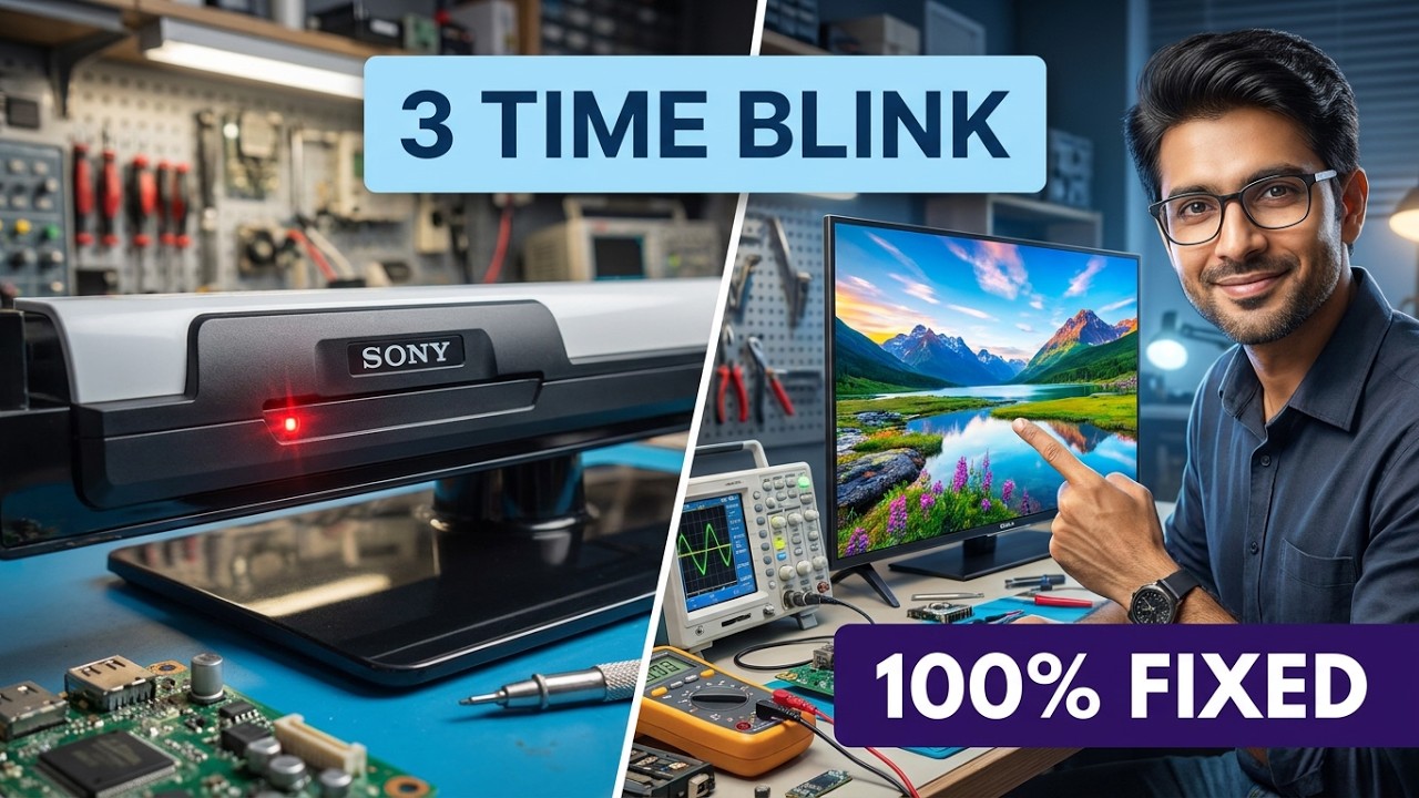 Sony KDL-42W700B 3 Time Blinking Problem (Solved!)