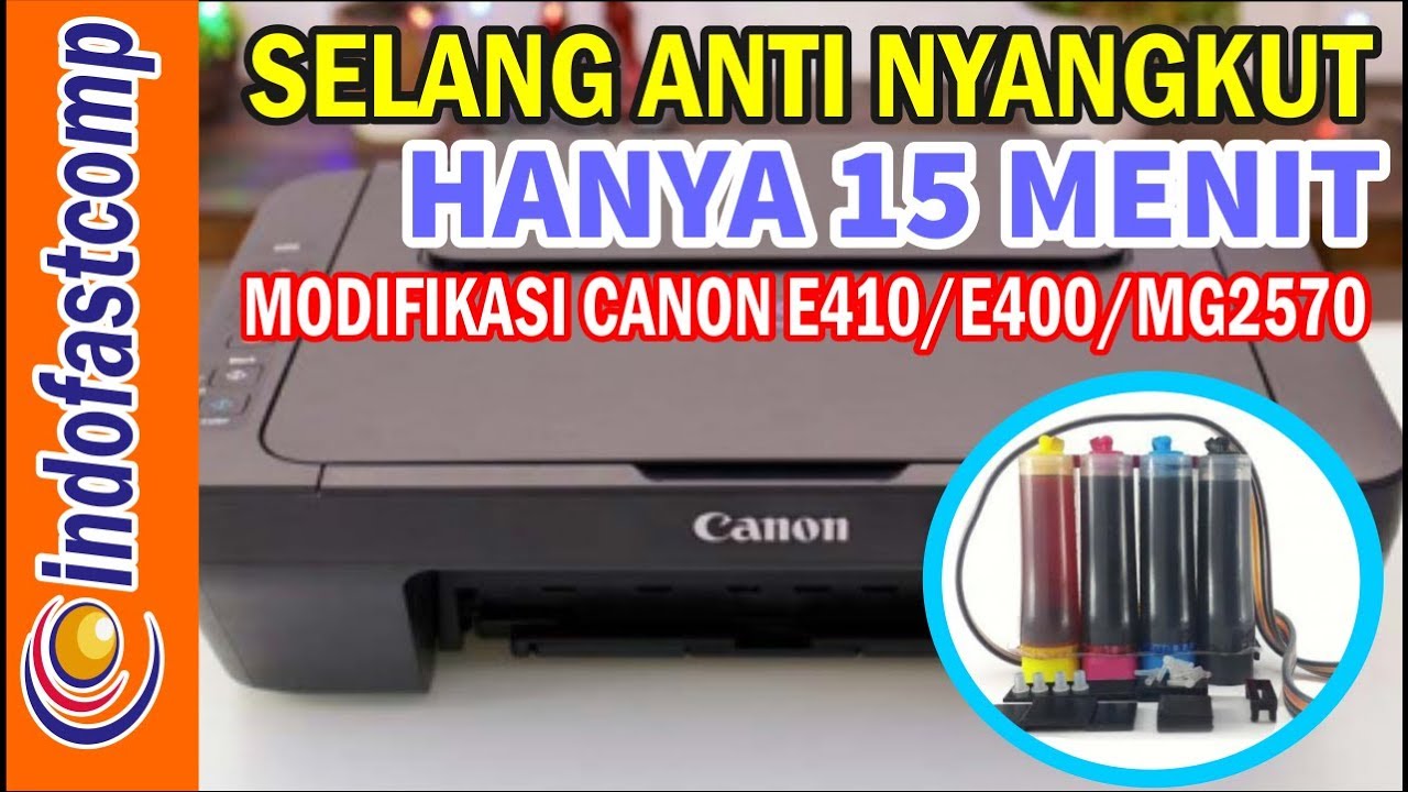 cara pasang infus printer canon e410/mg2570/e400/mg2570s/mg2470