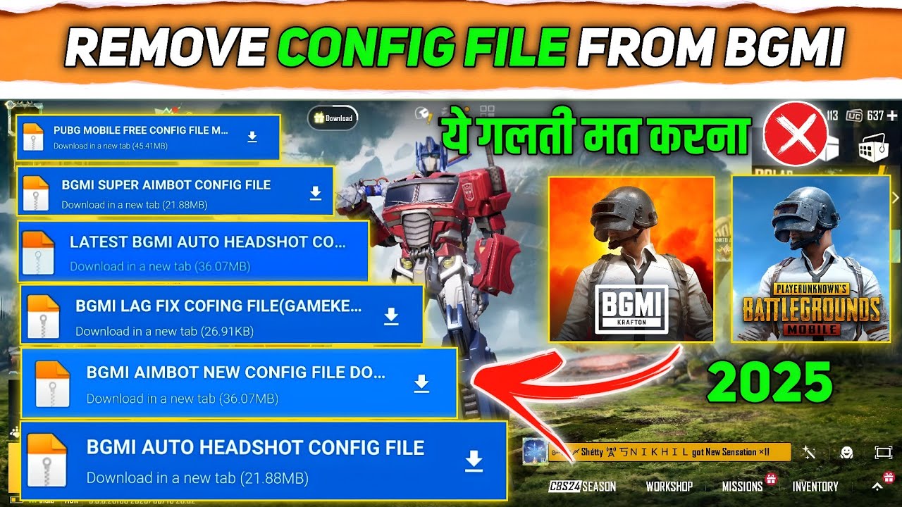 How To Remove CONFIG in Bgmi Me Config Kaise Lagaye Bgmi Config File Kaise Lagaye Bgmi New File