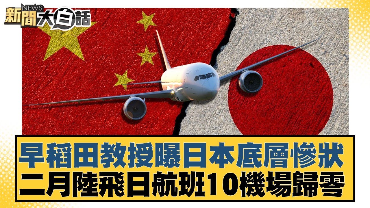 早稻田教授曝日本底層慘狀  二月陸飛日航班10機場歸零【#新聞大白話】20260203-6｜#賴岳謙 #苑舉正 #栗正傑