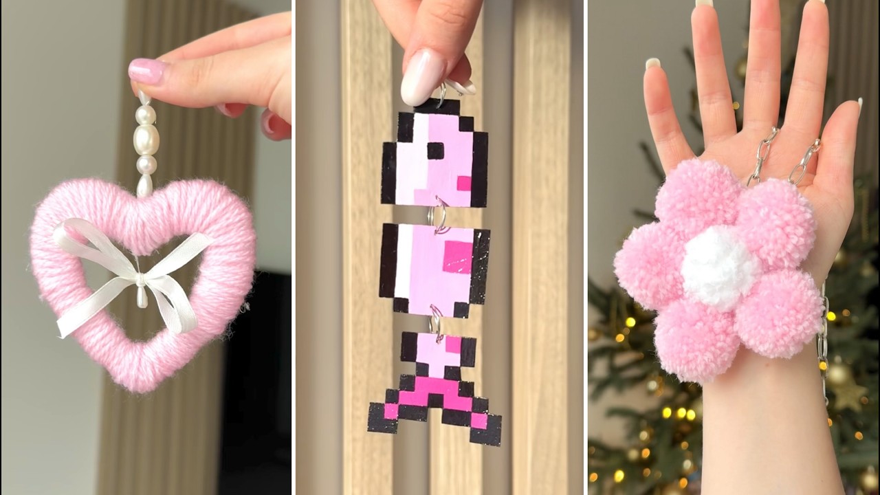 8 easy and beautiful keychain ideas / DIY