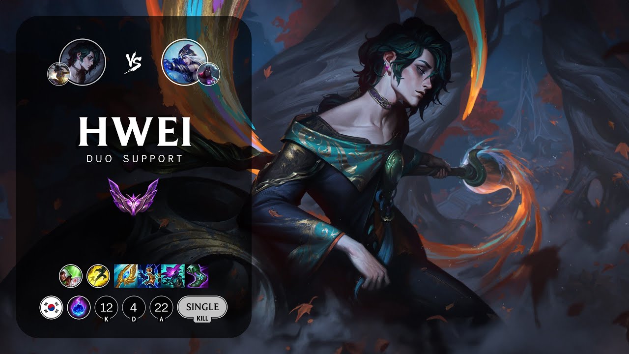 Hwei Support vs Ashe - KR Master Patch 14.6