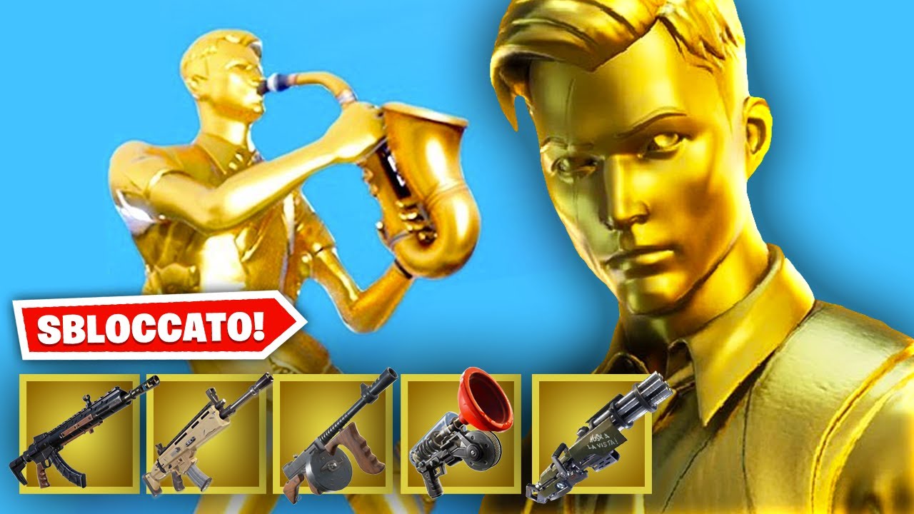 Sblocco MIDA DORATO e TUTTE le Armi D'ORO! Fortnite ITA!