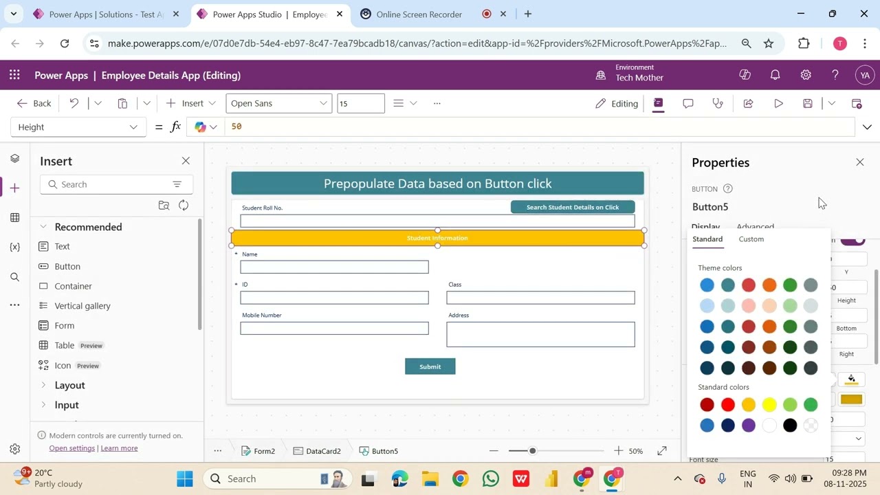 How to add Accordion (Expand/Collapse) section in PowerApps form?