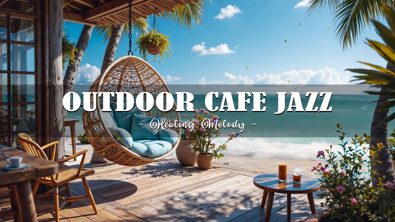 Tranquil Sunset Jazz Ambience | Relaxing Jazz In Terrace Overlooking Sea For Peaceful Day