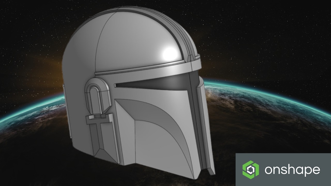 How To Make a Mandalorian Helmet in Onshape with surface modeling!