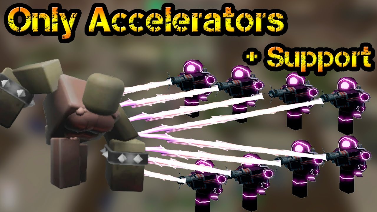Only Accelerators and Support Solo Fallen Mode Roblox Tower Defense Simulator