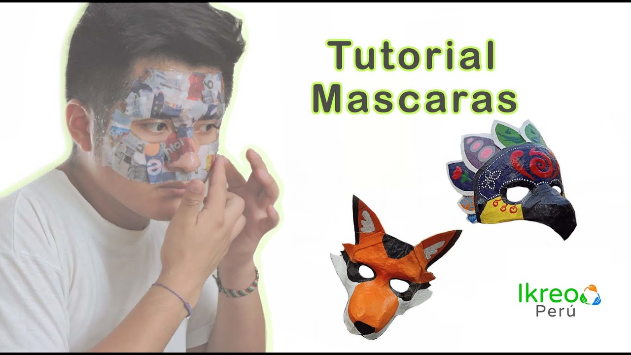 Tutorial Mascaras de papel en Ikreo Perú #Recicla