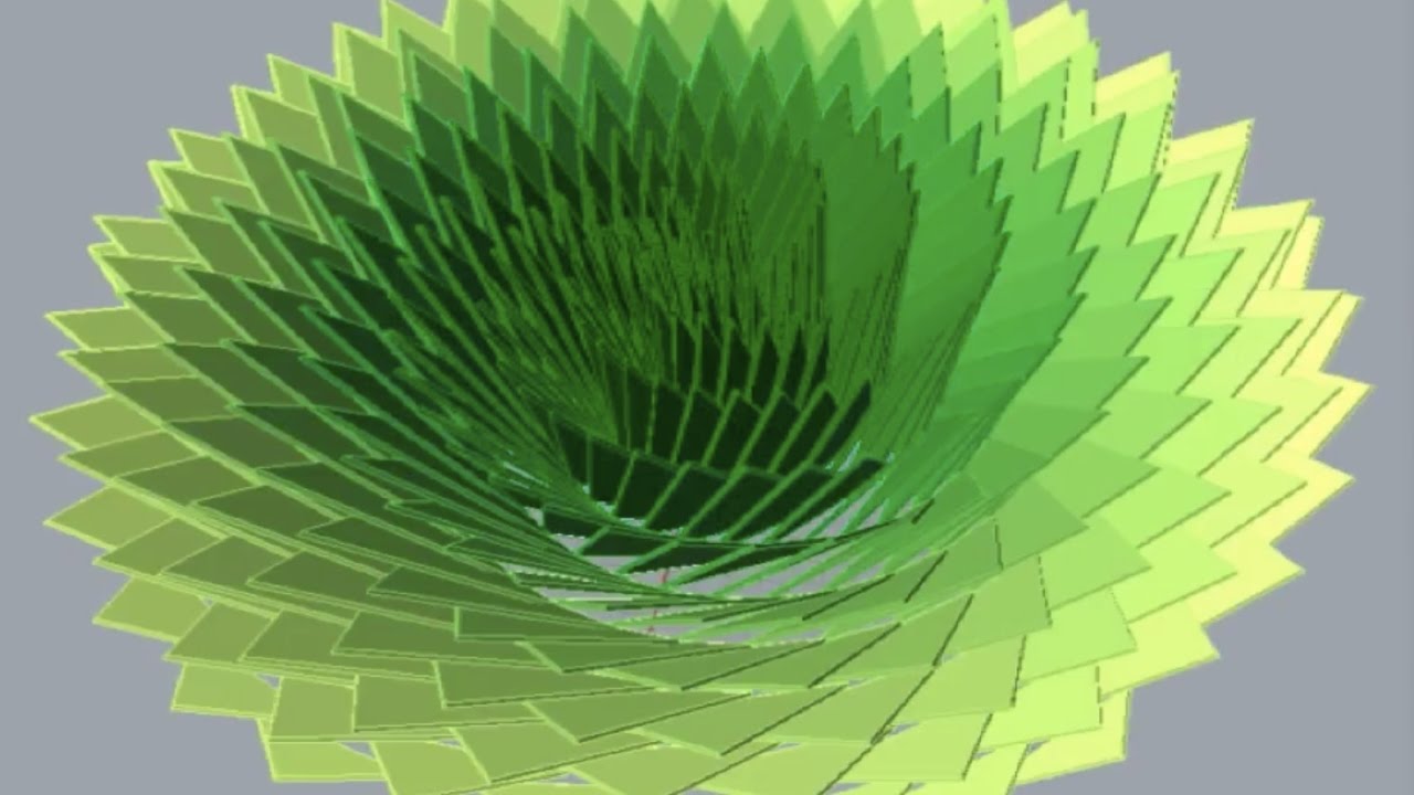 [Grasshopper] 0028 Spiral Cactus (Slow ver.)