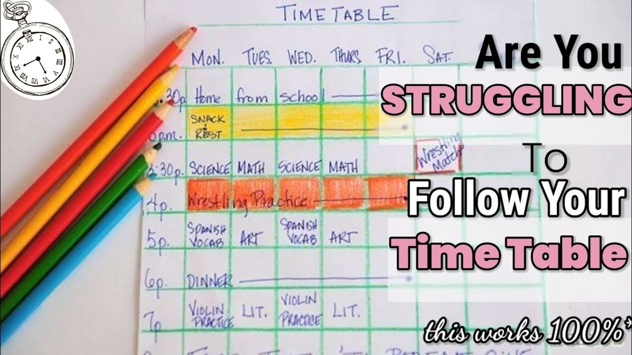 Why your schedule is failing! How to follow a (study) Timetable strictly | Time Management tips