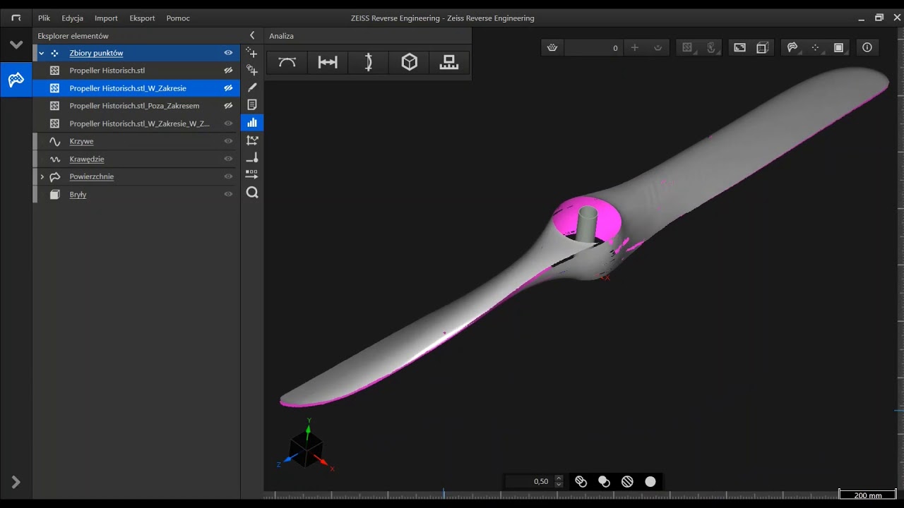 Zeiss Reverse Engineering - niektóre funkcje i możliwości