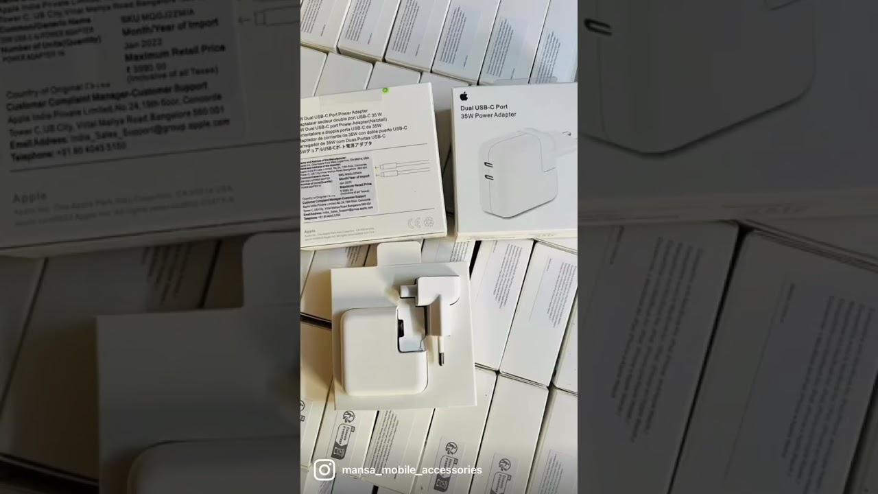 DUAL USB C-PORT 35W IPHONE POWER 🔌💥ADAPTER🤩Best Quality At MMA💯 #viral #reels #trending #shorts