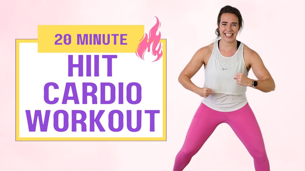 20 Minute HIIT Cardio Workout - Intense Cardio Exercises with Low Impact Exercises