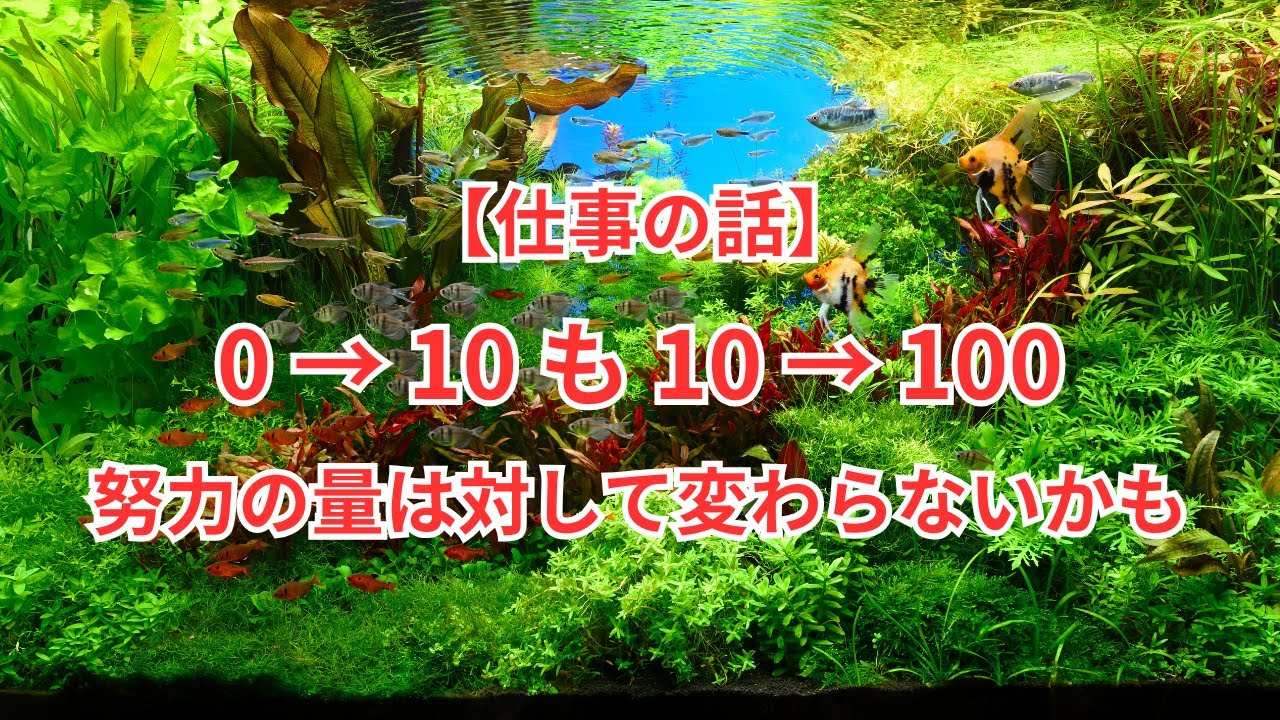 【仕事の話】0 → 10 も 10 → 100も努力の量は対して変わらないかもしれない話