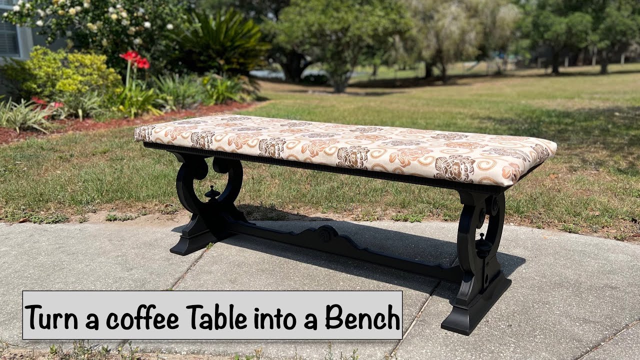 Turn a Coffee Table into a Bench