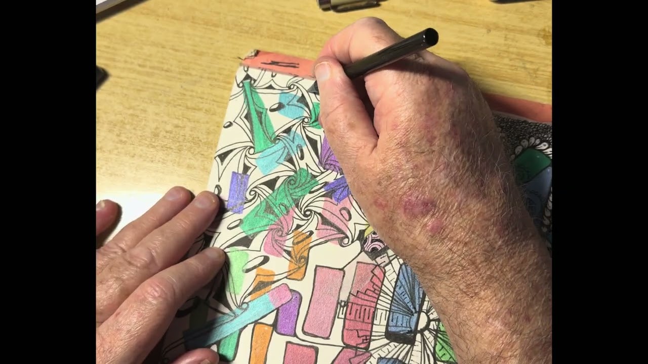 Mix Zentangles on color did it work last part please subscribe.