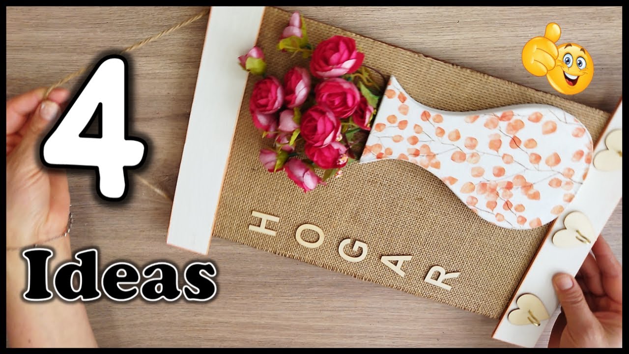 4 LINDAS Y ÚTILES IDEAS PARA DECORAR TU CASA - Manualidades con cartón y yute - Useful crafts