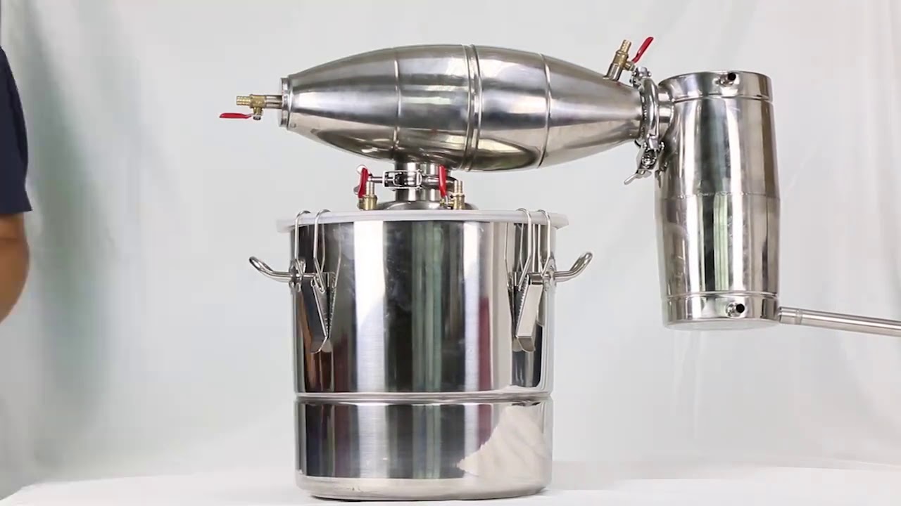 New Stainless Steel 20L Water Alcohol Distiller Home Brew Kit Still Wine Making Essential Oil Boiler