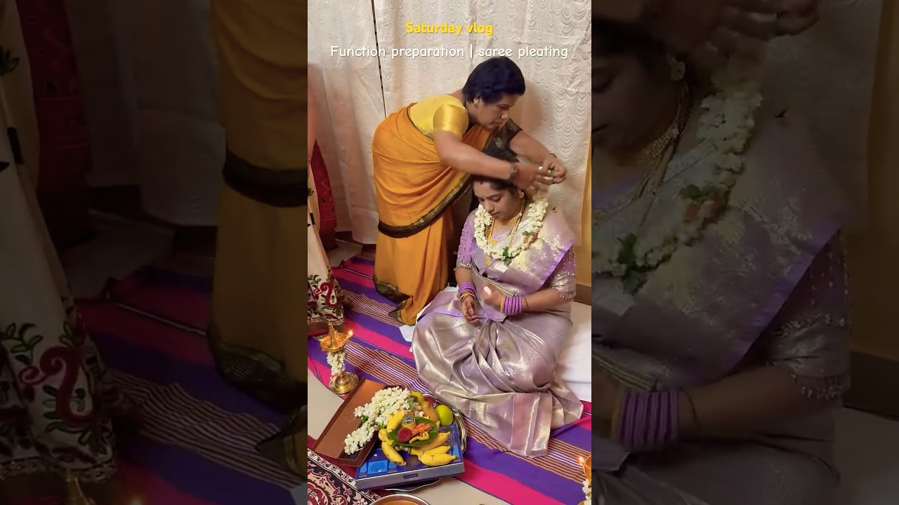 Mini vlog #106 Saturday function preparation #functionvibes #shoppingvlog #sareepleatingandfolding