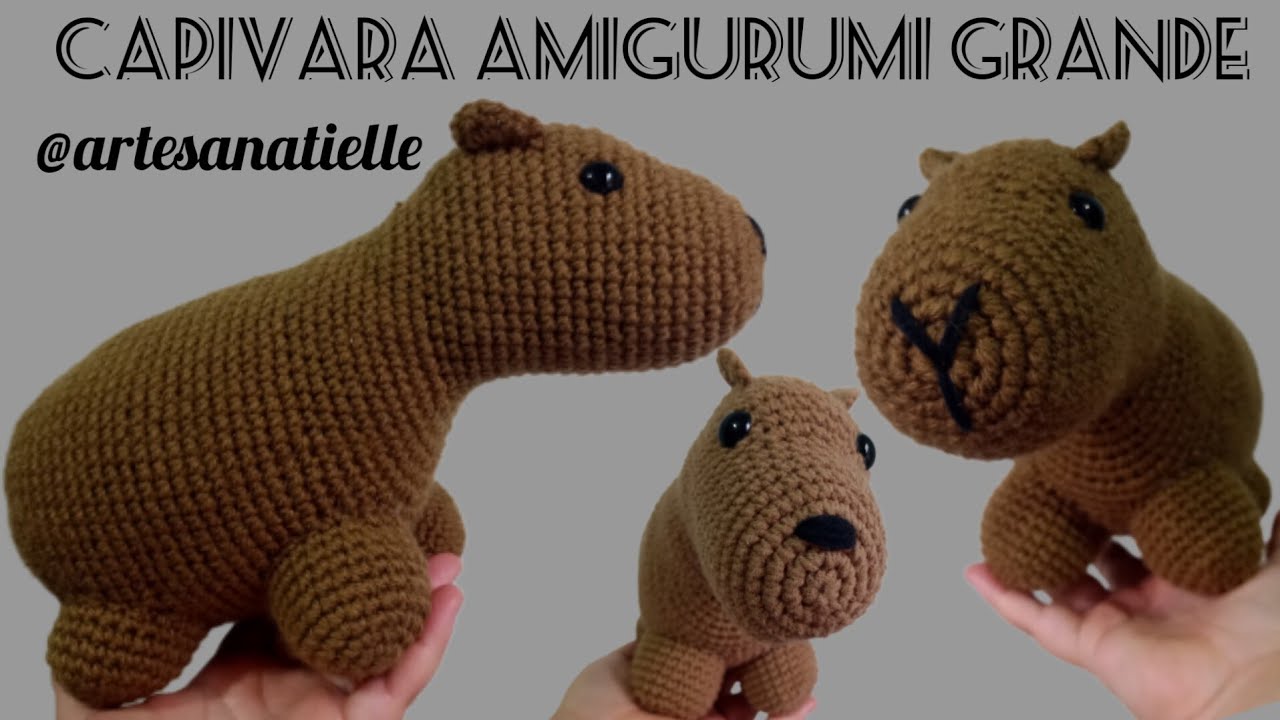 Capivara Amigurumi Grande - Fauna Brasileira @artesanatielle