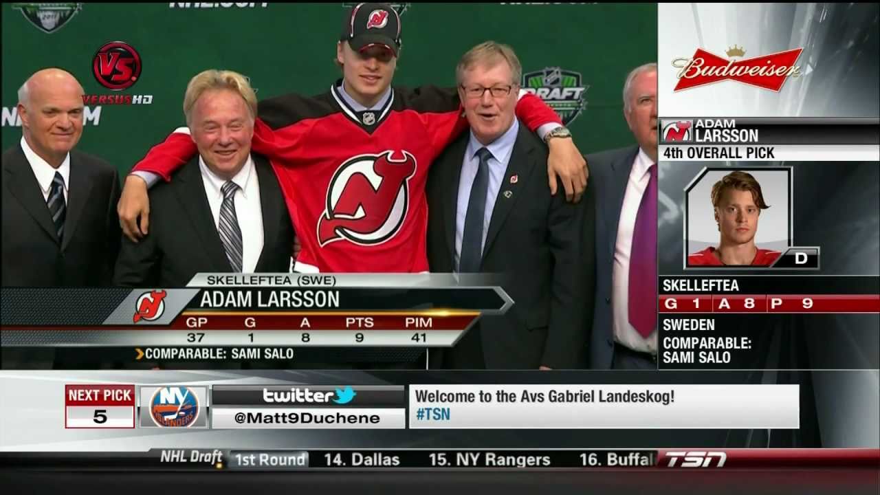 Adam Larsson 2011 NHL Draft New Jersey Devils