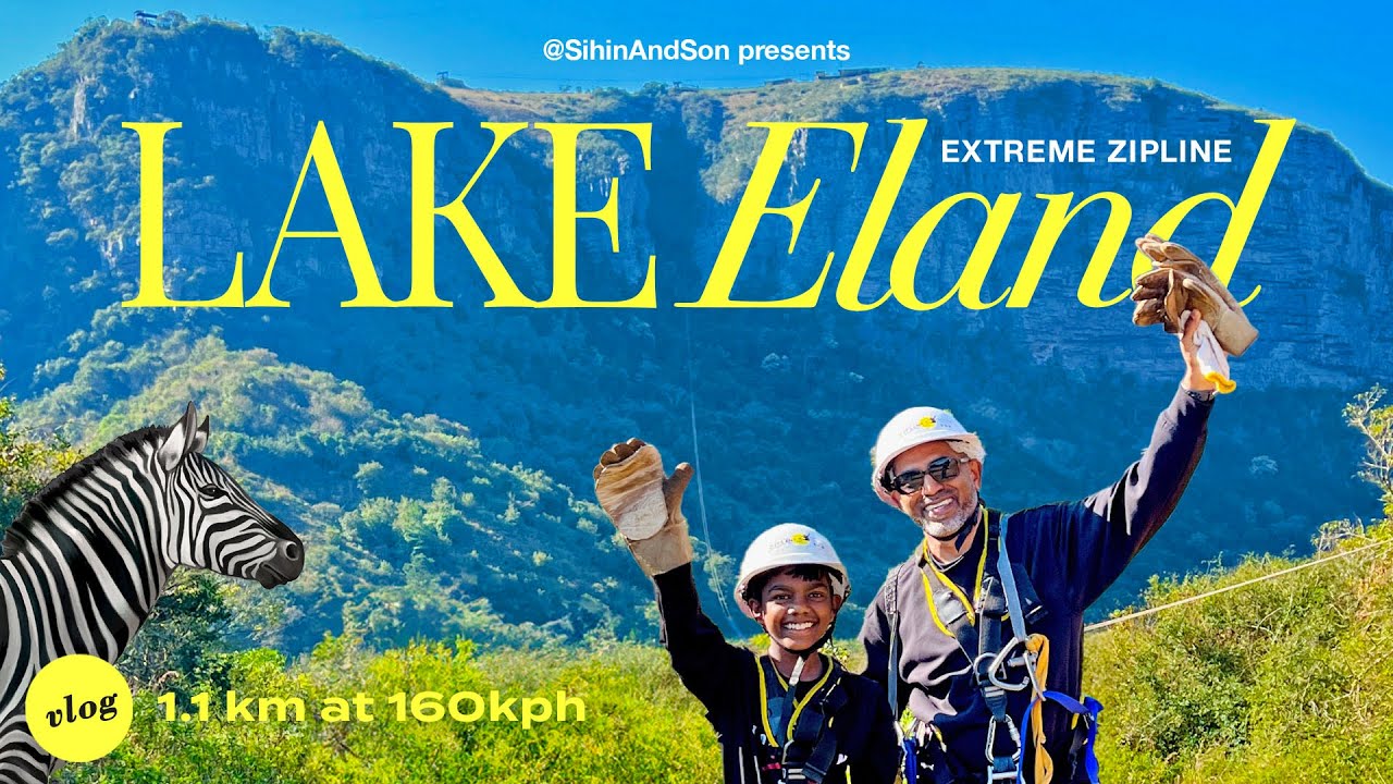 Falling 1.1km at 160kph 😱  - Lake Eland Extreme Zipline