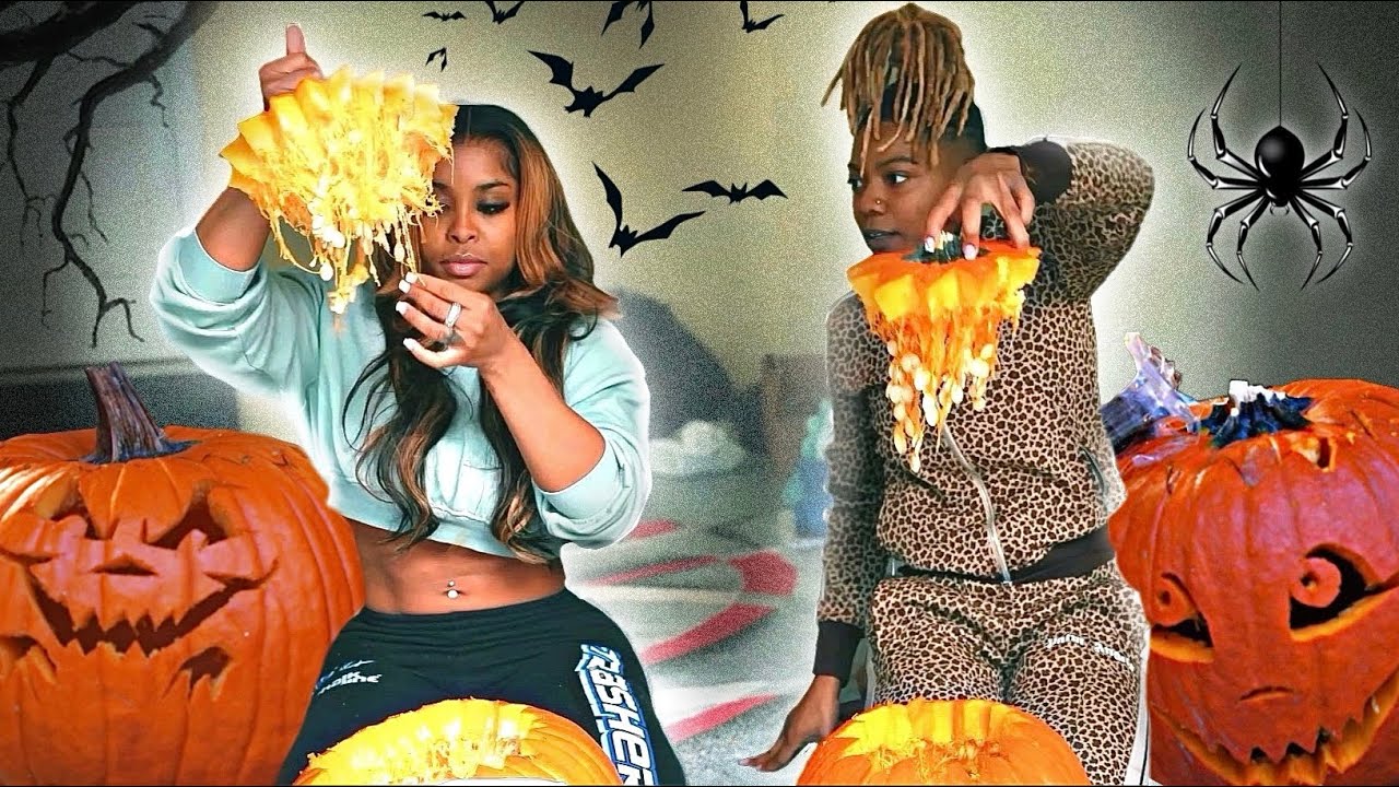 I HAD TO CANCEL MY TRIP TO JAMAICA ! || CARVING PUMPKINS WITH HER