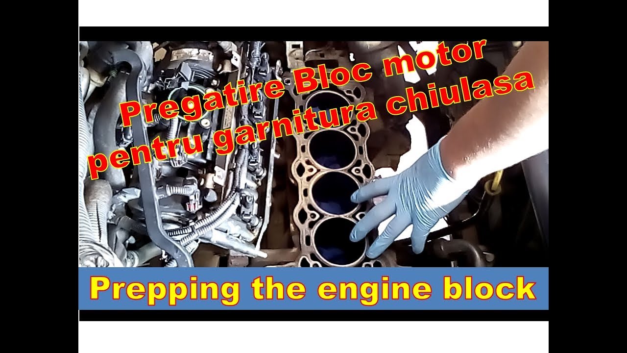 Pregatire bloc motor pentru garnitura chiulasa