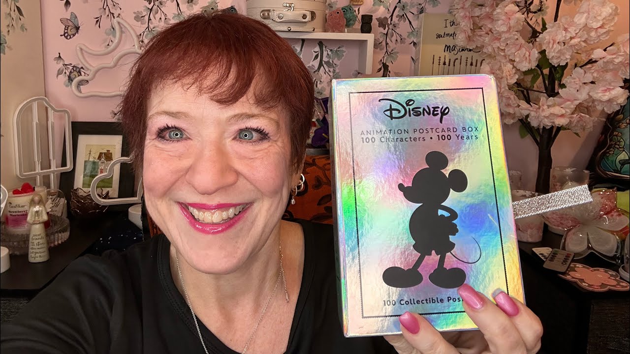 ASMR - a soft spoken look through Disney postcards - childhood memories and some nice mental health